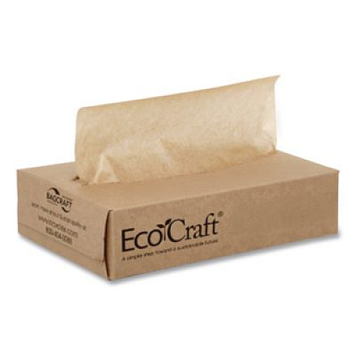 Bagcraft EcoCraft Interfolded Soy Wax Deli Sheets, 10 x 10.75, 500 Sheets/Box, 12 Boxes/Carton (016010)