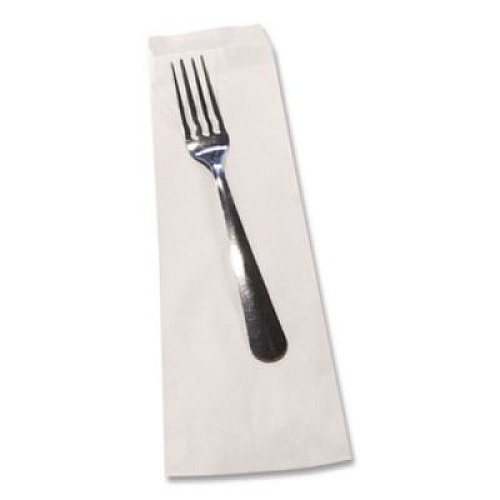 Bagcraft Silverware Bags, 2.25" x 10" x 10", Translucent White, 2,000/Carton (300039)