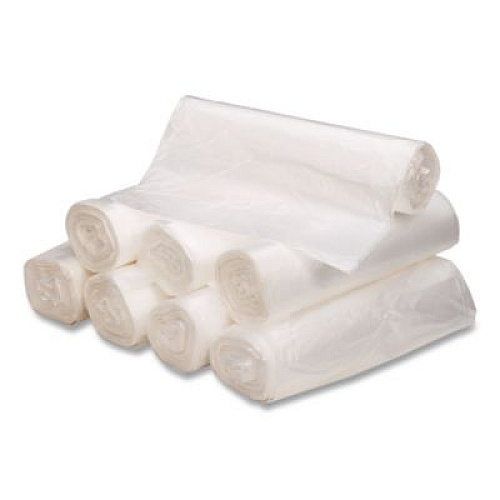 Ultra Plus Can Liners, 10 gal, 8 mic, 24" x 24", Natural, 50 Bags/Roll, 20 Rolls/Carton (HD24248N)