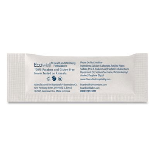 Boardwalk Toothpaste, Peppermint, 0.15 oz Sachet, 1,000/Carton (TPASTEMT)