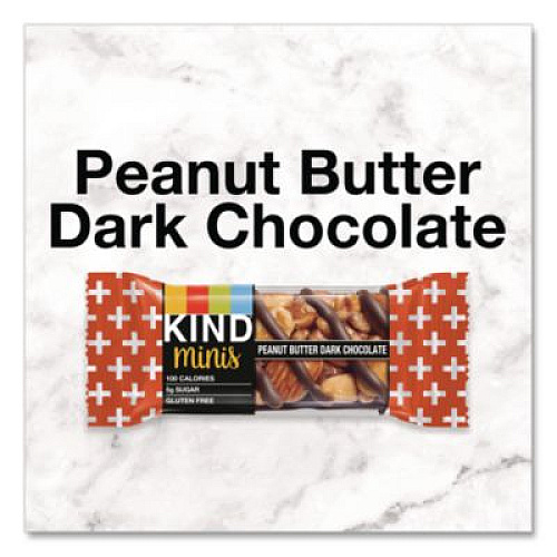KIND Minis Peanut Butter Dark Chocolate and Dark Chocolate Cherry Cashew Variety Pack, 0.74 oz Bar, 20/Box (43012)