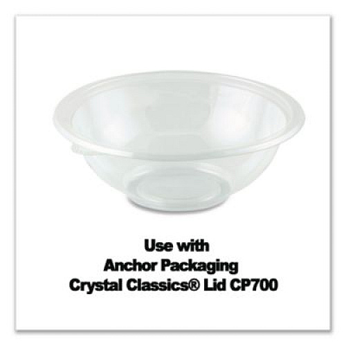 Anchor Packaging Crystal Classics Bowl, 24 oz, 7" Diameter x 2.56" h, Clear, Plastic, 150/Carton (4400246)