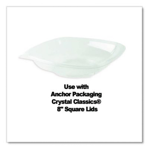 Anchor Packaging Crystal Classics Bowl, 32 oz, 8.13 x 8.13 x 1.75, Clear, Plastic, 150/Carton (4548110)