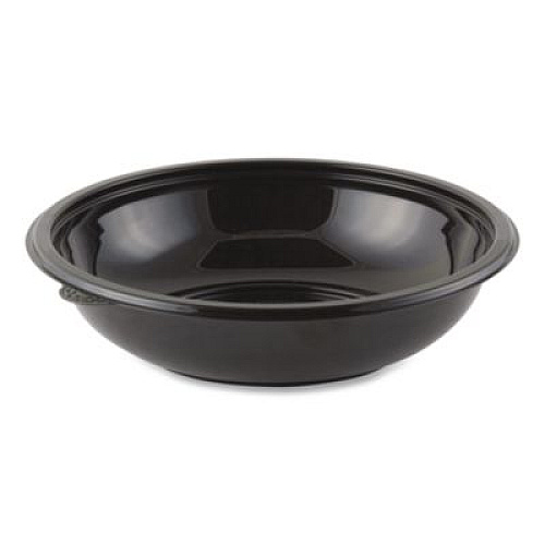 Anchor Packaging Crystal Classics Bowl, 32 oz, 8.5" Diameter x 2.14" h, Black, Plastic, 300/Carton (4548432)