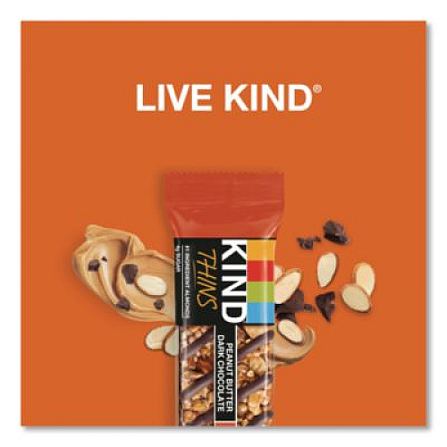 KIND Thins Peanut Butter Dark Chocolate and Dark Chocolate Cherry Cashew Variety Pack, 0.74 oz Bar, 20/Box (41891)
