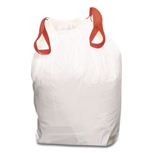 Handi-Bag Drawstring Kitchen Bags, 13 gal, 24" x 27.4", White, 50 Bags/Box, 6 Boxes/Carton (HAB6DK50CT)