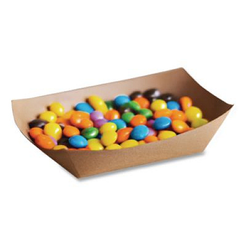 Bagcraft EcoCraft Food Trays, 3 lb Capacity, Natural, Paper, 500/Carton (300699)