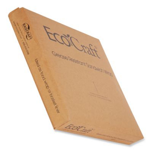 Bagcraft EcoCraft Grease-Resistant Paper Wraps and Liners, 15 x 16, Natural, 1,000/Box, 3 Boxes/Carton (300898)