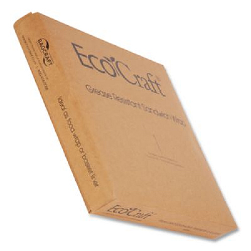 Bagcraft EcoCraft Grease-Resistant Paper Wraps and Liners, 14 x 14, Natural, 1,000/Box, 4 Boxes/Carton (300899)