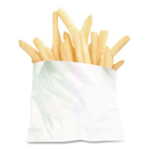 Bagcraft French Fry Bags, 4.5" x 2" x 3.5", White, 2,000/Carton (450003)