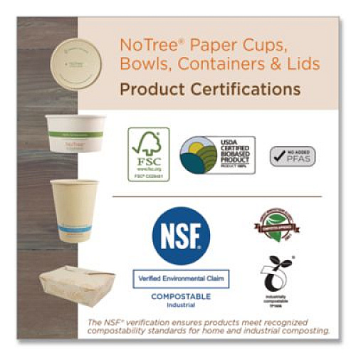 World Centric NoTree Paper Hot Cups, 10 oz, Natural, 1,000/Carton (CUSU10)