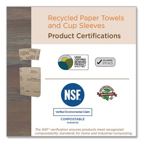 World Centric Hot Cup Sleeves, Fits 10, 12, 16, 20 oz Cups, Natural, 1,000/Carton (SLPALG)