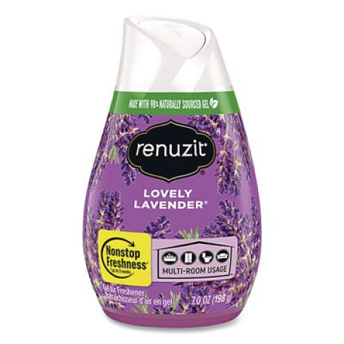 Renuzit Adjustables Air Freshener, Lovely Lavender, 7 oz Cone, 12/Carton (43133CT)
