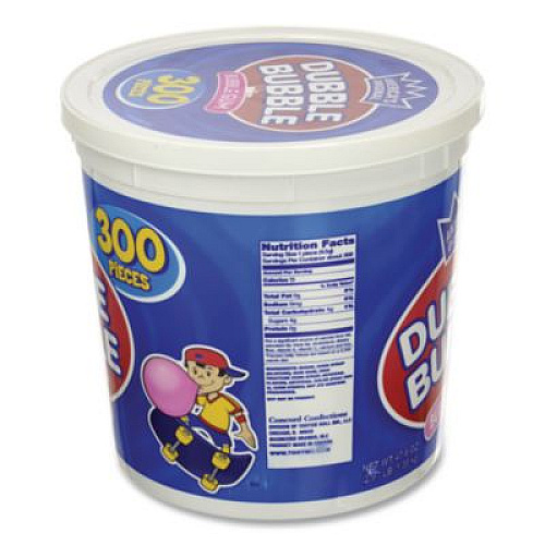 Dubble Bubble Bubble Gum, Original Pink, 300/Tub (16403)