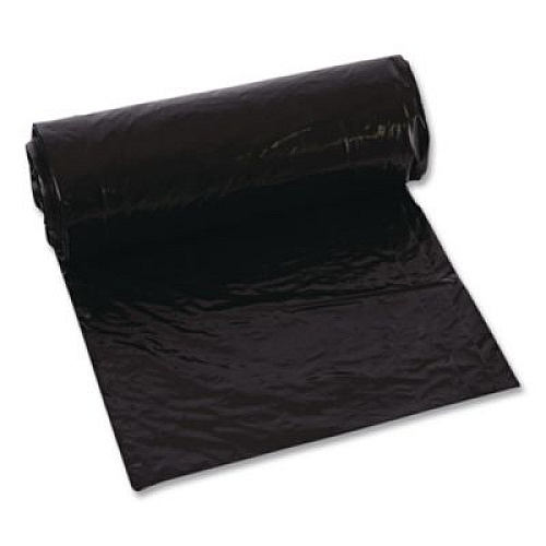 Trinity Plastics Low-Density Can Liners, 10 gal, 1 mil, 24" x 23", Black, Flat Pack, 500/Carton (ML2423)