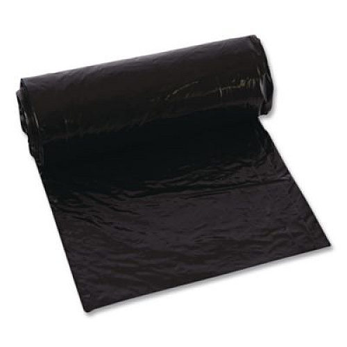 Trinity Plastics Low-Density Can Liners, 45 gal, 1.6 mil, 23" x 46", Black, Flat Pack, 100/Carton (ML4046X)