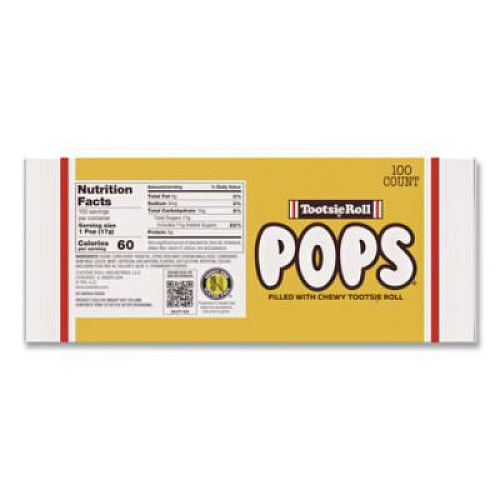 Tootsie Roll Tootsie Pops, Assorted Original Flavors, 0.6 oz Lollipops, 100/Box (0508)