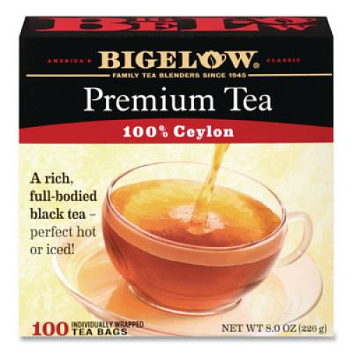 Bigelow Single Flavor Tea, Premium Ceylon, 100 Bags/Box (00351)