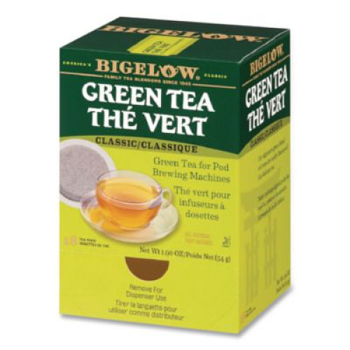 Bigelow Green Tea Pods, 1.90 oz, 18/Box (007906)