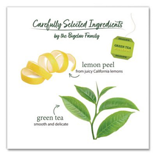 Bigelow Green Tea with Lemon, Lemon, 0.34 lbs, 28/Box (10346)