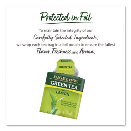 Bigelow Green Tea with Lemon, Lemon, 0.34 lbs, 28/Box (10346)