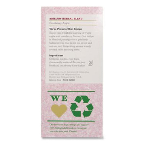 Bigelow Cranberry Apple Herbal Tea, 28/Box (10400)