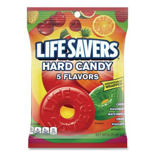LifeSavers Hard Candy, Original Five Flavors, 6.25 oz Bag (88501)