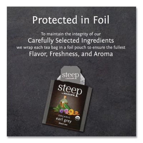 Bigelow steep Tea, Earl Grey, 1.28 oz Tea Bag, 20/Box (17700)