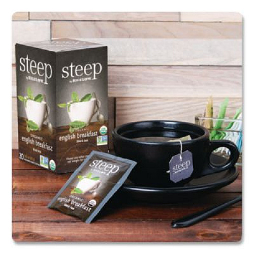 Bigelow steep Tea, English Breakfast, 1.6 oz Tea Bag, 20/Box (17701)