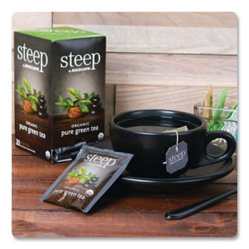 Bigelow steep Tea, Pure Green, 0.91 oz Tea Bag, 20/Box (17703)