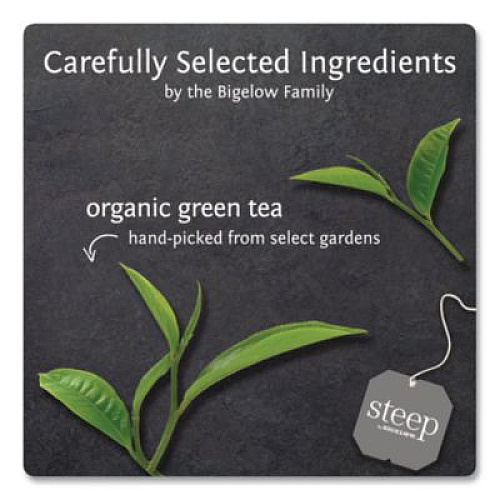 Bigelow steep Tea, Pure Green, 0.91 oz Tea Bag, 20/Box (17703)