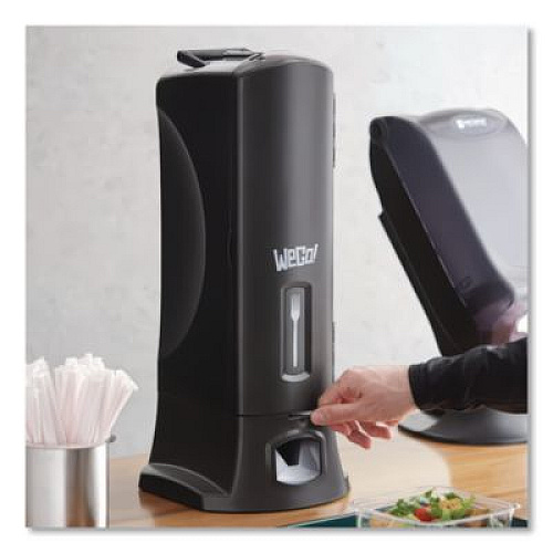 WeGo Utensil Dispenser, Holds 100 Knives, 10.22 x 12.5 x 23.75, Black (56101100)