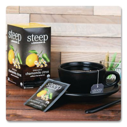 Bigelow steep Tea, Chamomile Citrus Herbal, 1 oz Tea Bag, 20/Box (17707)