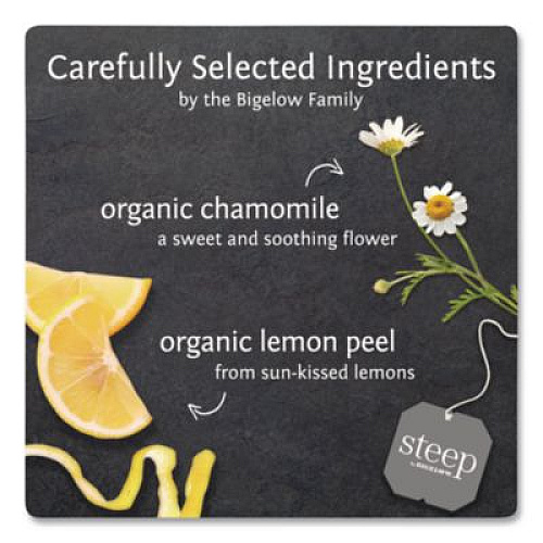 Bigelow steep Tea, Chamomile Citrus Herbal, 1 oz Tea Bag, 20/Box (17707)