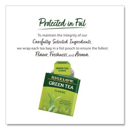 Bigelow Green Tea Assortment, Tea Bags, 64/Box, 6 Boxes/Carton (30568CT)
