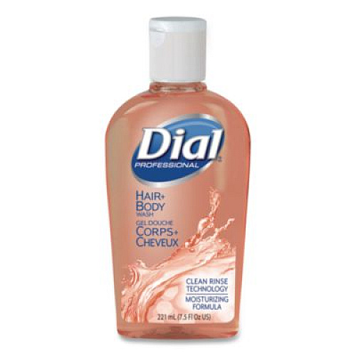 Dial Professional Hair + Body Wash, Neutral Scent, 7.5 oz, 24/Carton (04014)