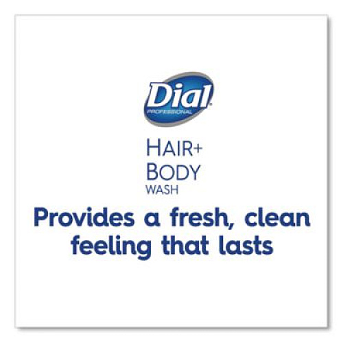 Dial Professional Hair + Body Wash Refill for 1 L Liquid Dispenser, Neutral Scent, 1 L, 8/Carton (04029)