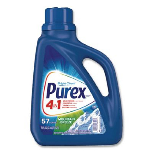 Purex Liquid Laundry Detergent, Mountain Breeze, 75 oz Bottle, 6/Carton (06094CT)