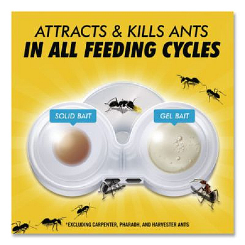 Combat Max 2-in-1 Ant Bait, 0.84 oz, 4 Bait Stations (07172EA)