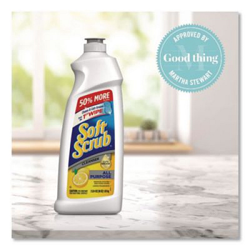 Soft Scrub All Purpose Cleanser, Lemon Scent 36 oz Bottle, 6/Carton (15020CT)