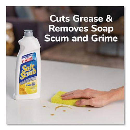 Soft Scrub All Purpose Cleanser, Lemon Scent 36 oz Bottle, 6/Carton (15020CT)