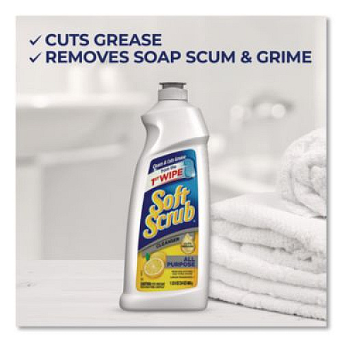 Soft Scrub All Purpose Cleanser, Lemon Scent, 36 oz Bottle (15020)