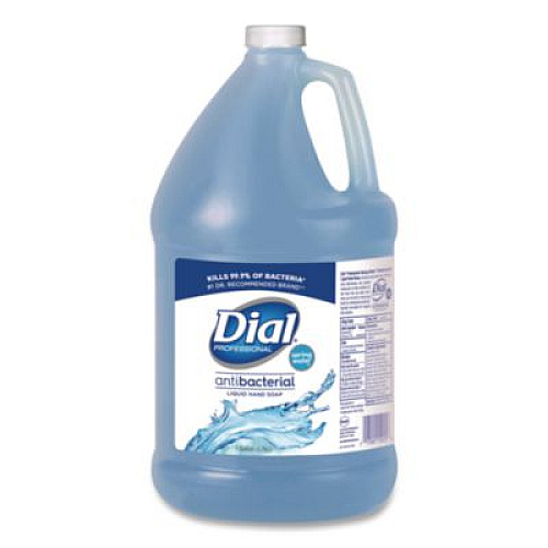 Dial Professional Antibacterial Liquid Hand Soap, Spring Water Scent, 1 gal, 4/Carton (15926)