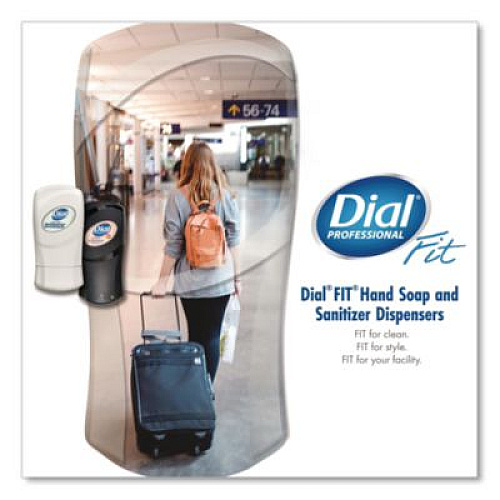 Dial Professional FIT Universal Manual Dispenser, 1.2 L, 4 x 5.13 x 10.5, Gray, 3/Carton (16619)