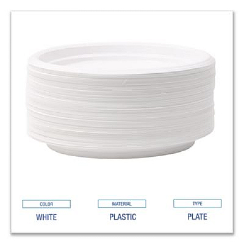 Boardwalk Hi-Impact Plastic Dinnerware, Plate, 6" dia, White, 1,000/Carton (PLTHIPS6WH)