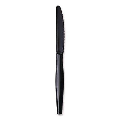 Boardwalk Heavyweight Wrapped Polypropylene Cutlery, Knife, Plastic, Black, 1,000/Carton (KNIHWPPBIW)