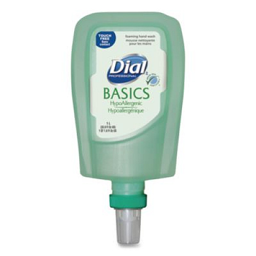 Dial Professional Basics Hypoallergenic Foaming Hand Wash Refill for FIT Touch Free Dispenser, Honeysuckle Scent, 1 L, 3/Carton (16722)