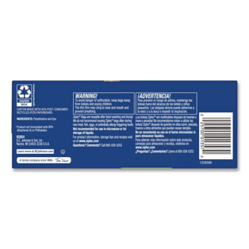 Ziploc Resealable Sandwich Bags, 6.5" x 5.88", Clear, 90/Pack (366151)