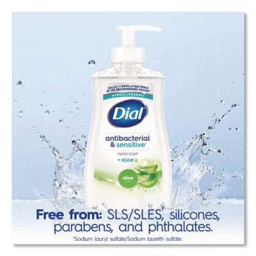 Dial Antibacterial Liquid Hand Soap, Aloe Scent, 11 oz, 12/Carton (20946CT)