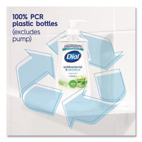 Dial Antibacterial Liquid Hand Soap, Aloe Scent, 11 oz, 12/Carton (20946CT)